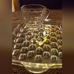 1960's Federal glass Yorktown snack set!